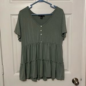 Green Babydoll Tee